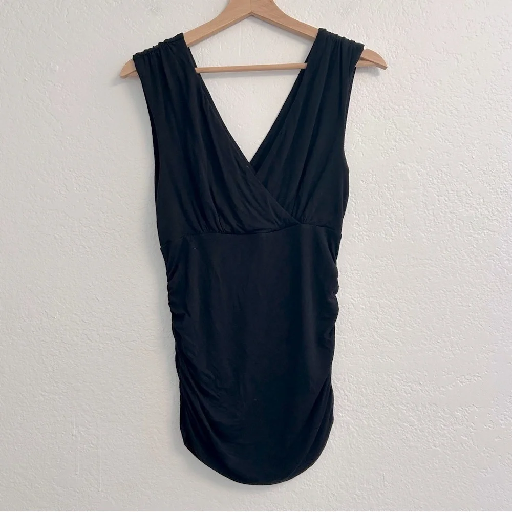 White House Black Market Black Sleeveless Blouse,‎ Size S